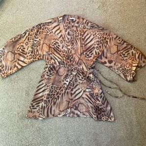 ASOS Kimono Style Mini Wrap Dress, Size 10